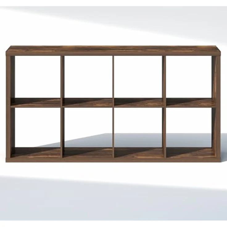 Furinno Cubic Kleiderschrank-Organizer und Aufbewahrungssystem, 8-Würfel-Schrankorganizer, offene Regale, extra Dicker Rahmen für Kleiderschrank, Schlafzimmer, Wohnzimmer, Bernstein-Kiefer – Bild 6