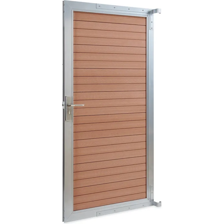 neu. holz 'Segovia' Gartentor, WPC Holzoptik Braun, 180x90 cm