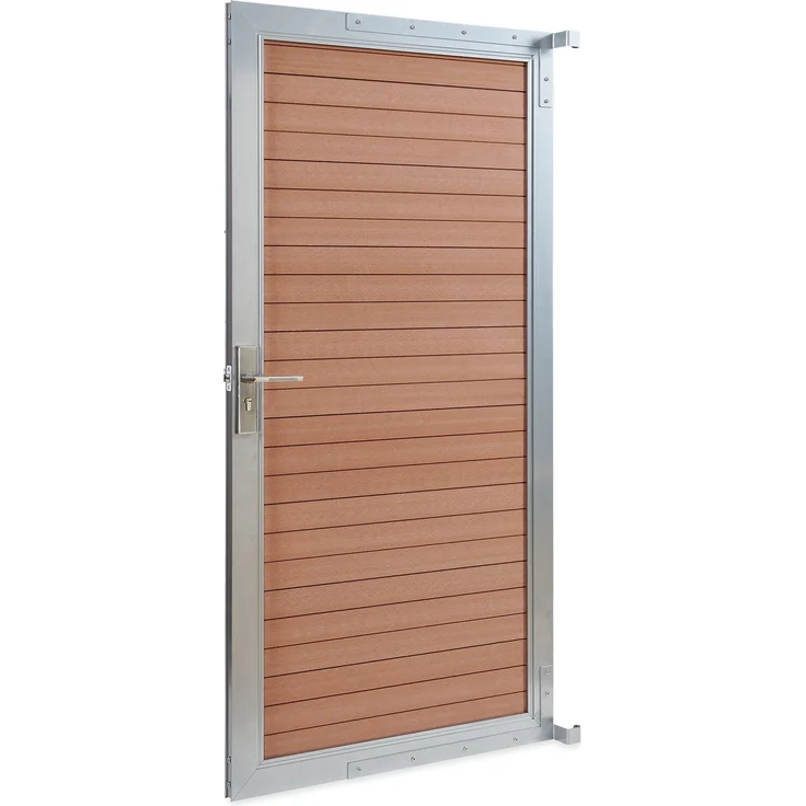 neu. holz 'Segovia' Gartentor, WPC Holzoptik Braun, 180x90 cm – Bild 1