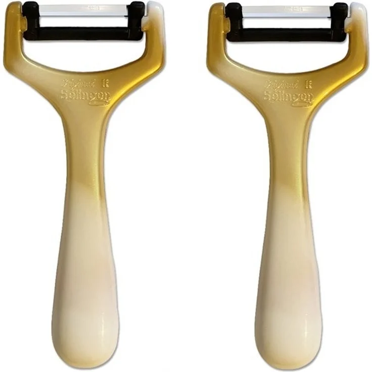 SMI Sparschäler Sparschäler Solingen Gemüseschäler Kartoffelschäler Universalschäler, (2-tlg, 2 tlg), Gold-Weiß – Bild 4