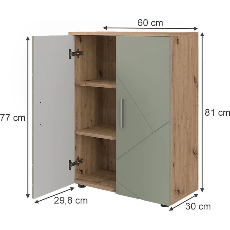 Midischrank Irma Salbeigrün 60 x 81 cm Vicco – Bild 2