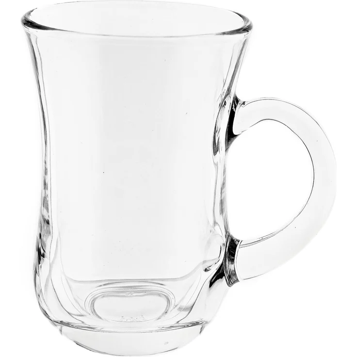 Gläser Set mit Henkel, 6-teilig - 130 ml, für Tee, Kaffee & Getränke – Bild 1