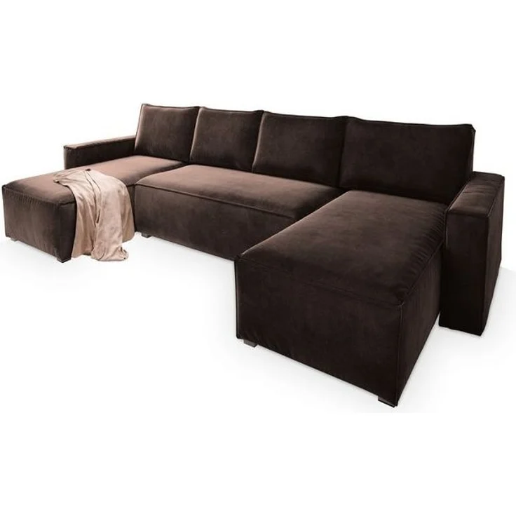 Masseno Ecksofa DENI mit Schlaffunktion U-Form, Sofa mit Bettkasten – Bild 4