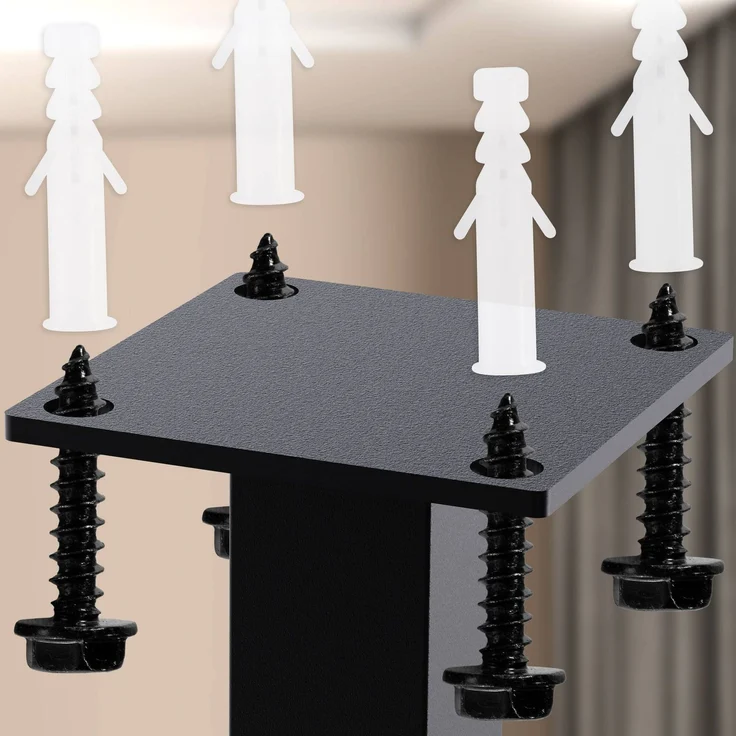 CLP Kleiderstange Fenton aus Metall für Deckenmontage mit 12 Kleiderhaken,80x80 cm – Bild 4