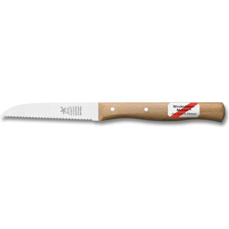 Gemüsemesser mit Wellen- schliff Rotbuche 85mm rf
