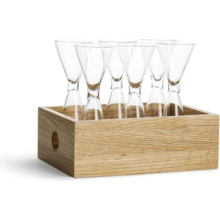 Schnapsglas Set mit Holzbox 7tlg.