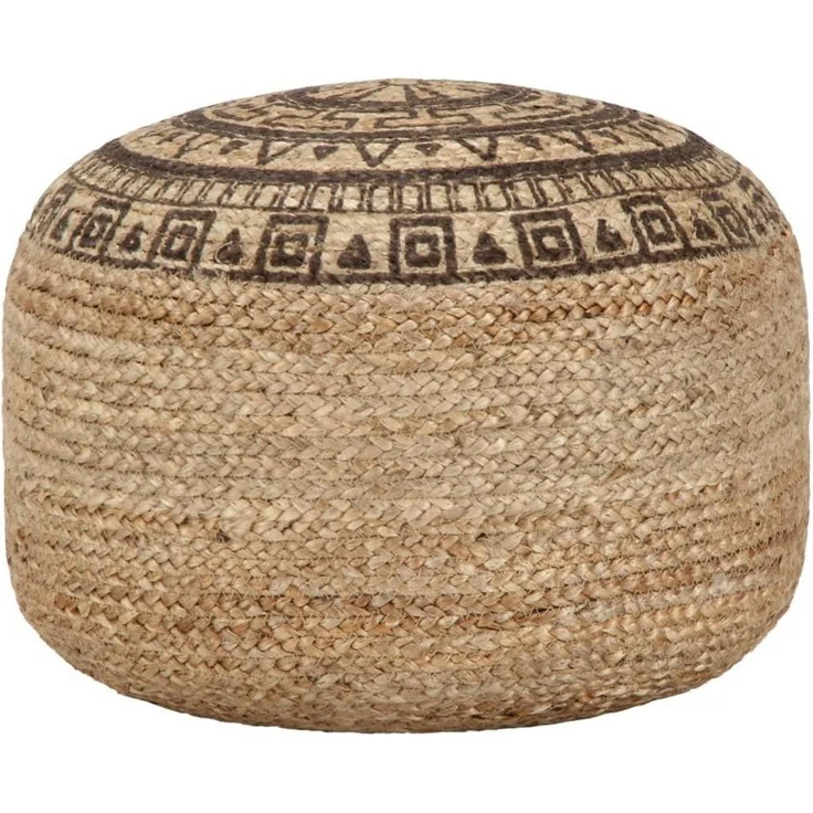 vidaXL Handgefertigter Sitzpuff Braun 45 x 30 cm Jute 248088 – Bild 1