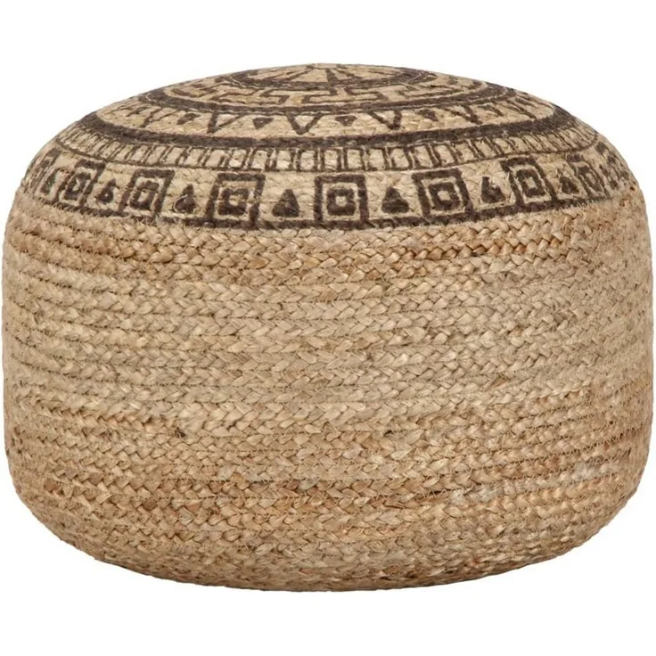 vidaXL Handgefertigter Sitzpuff Braun 45 x 30 cm Jute 248088