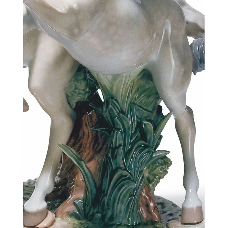 Casa Padrino Luxus Deko Porzellan Skulptur Pferde H. 53 cm - Handgefertigt – Bild 4