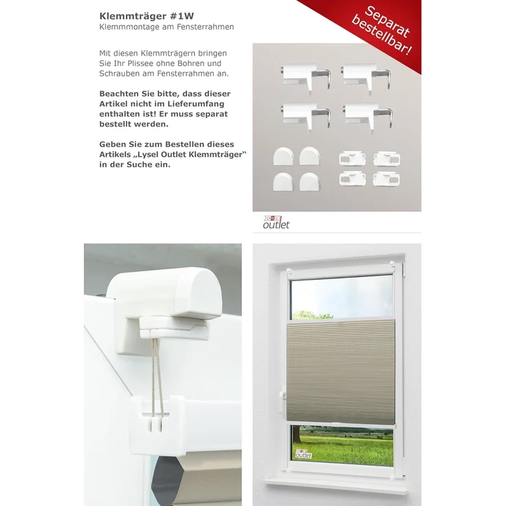 LYSEL® Plissee waben abdunkelnd, abdunkelnd, HxB 130x40cm – Bild 9