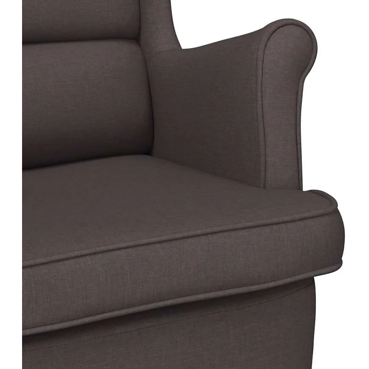 Schaukelsessel, Schaukelstuhl Dunkelbraun 74x90x102 cm Stoff – Bild 7