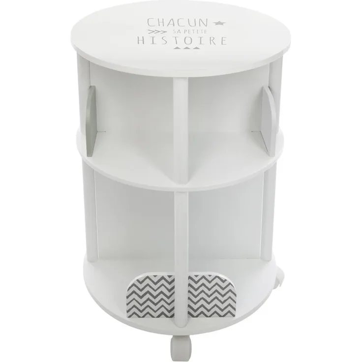 Bücherregal aus Holz für Kinderzimmer, Schrank mit Rädernrund