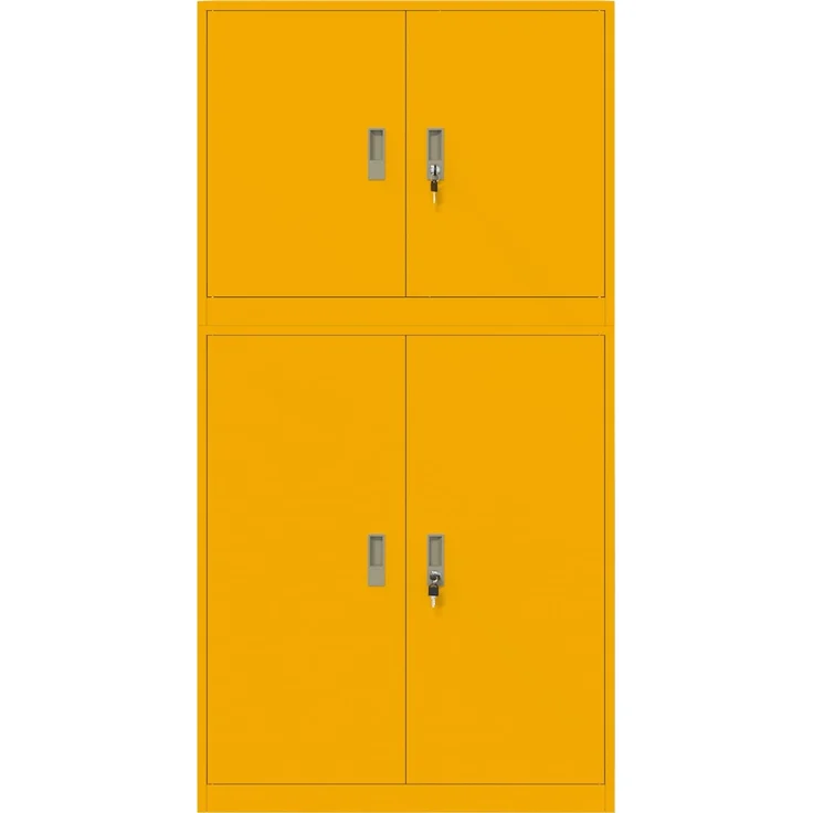 vidaXL Aufbewahrungsschrank 2 stk. Senfgelb 90 x 40 x 175 cm Stahl 3438720 – Bild 8