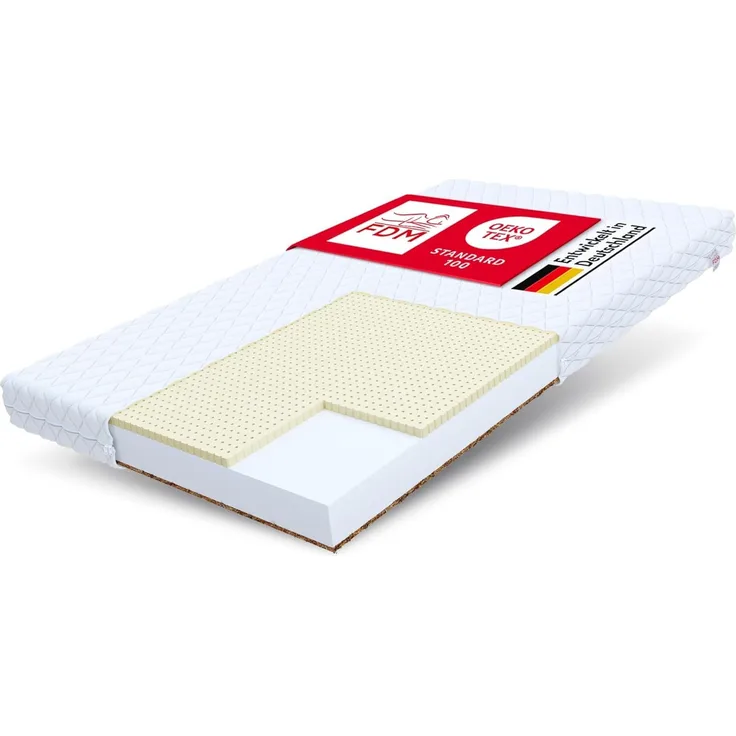 Matratze PIKOLO 70x140 H2/H4 11 cm Kokos Latex Polyurethanschaum Klimafaser Kindermatratze