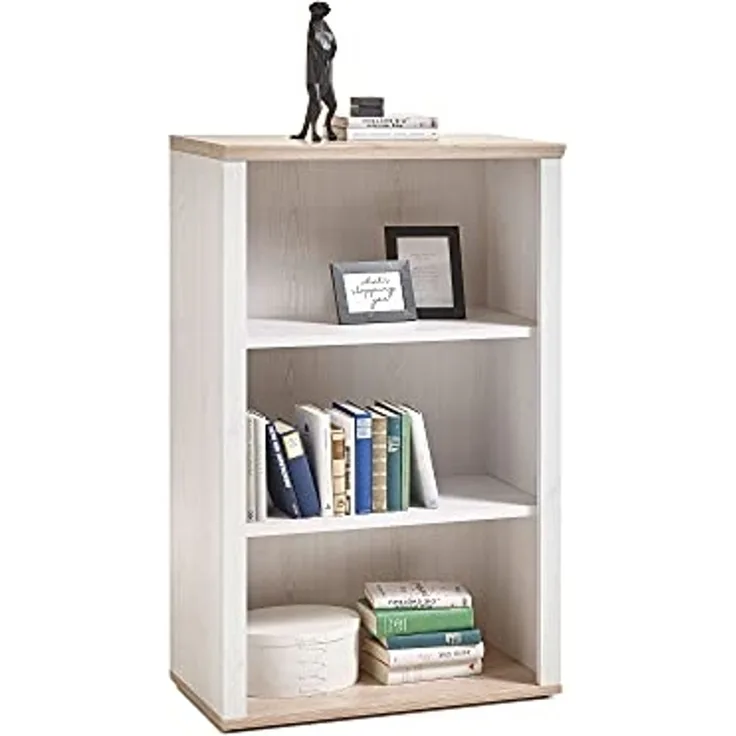 Regal Romy 1 / Romance 1, Holzwerkstoff, Holzfarben, 76 x 123 x 39 cm