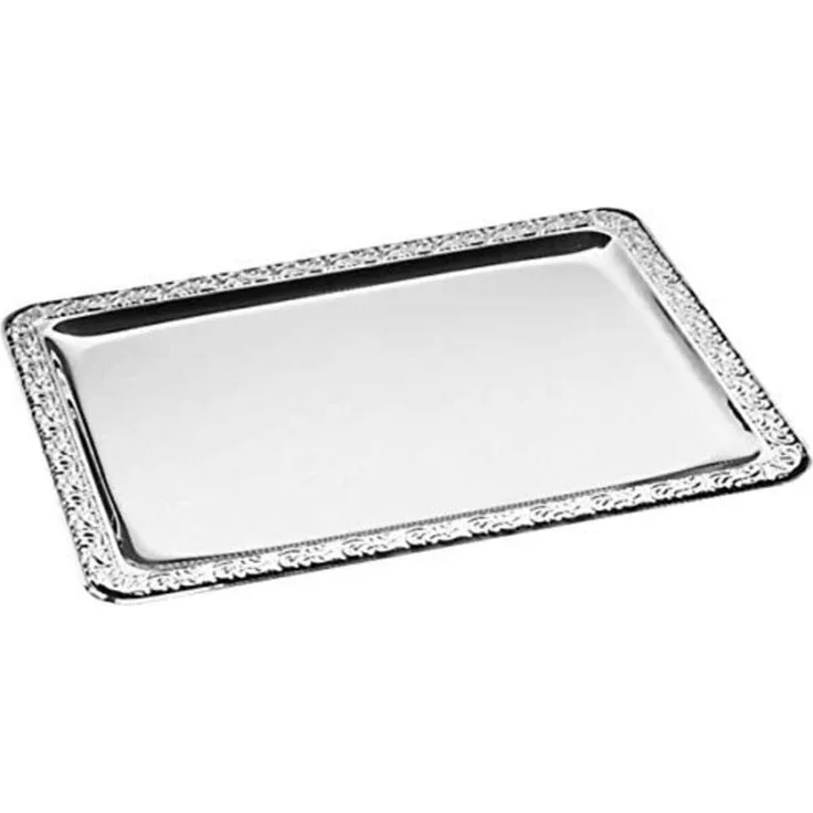 APS Tablett SCHÖNER ESSEN", (B)420 x (T)310 mm, silber"
