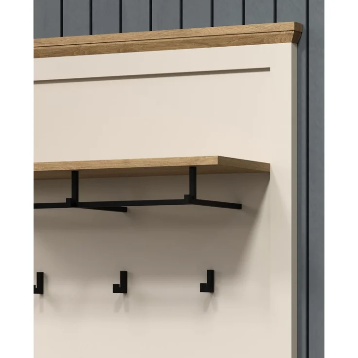 Garderobenpaneel Cozy in Kaschmir und Eiche 76 x 100 cm – Bild 3