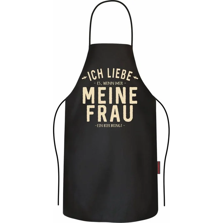 RAHMENLOS® Grillschürze Kochschürze als Geschenk für Ehemänner - Ich liebe meine Frau (Bier) – Bild 1