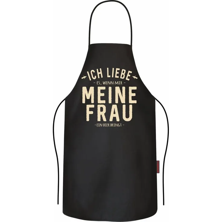 RAHMENLOS® Grillschürze Kochschürze als Geschenk für Ehemänner - Ich liebe meine Frau (Bier)