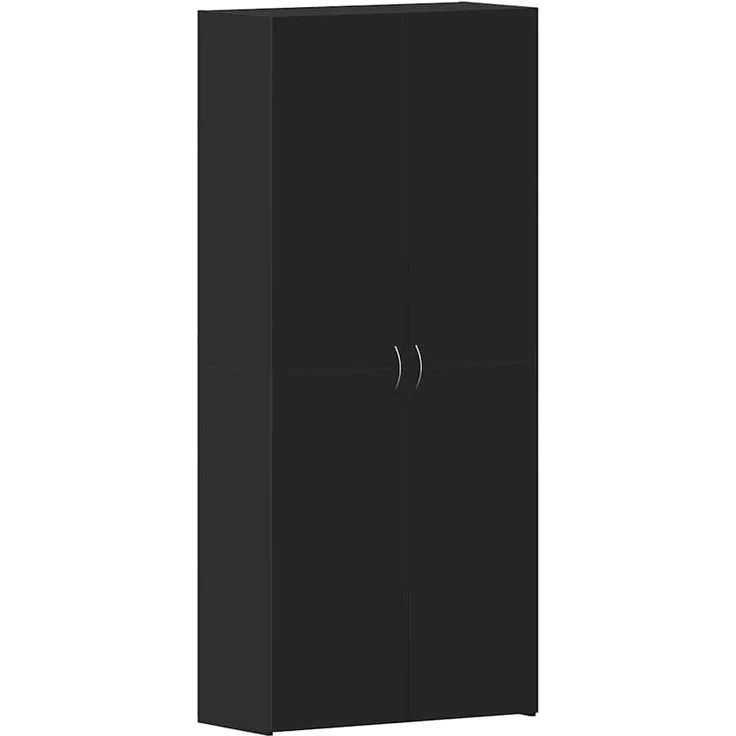 vidaXL Schuhschrank mit Regal Schwarz 80 x 35,5 x 180 cm Holzwerkstoff 3333837 – Bild 1