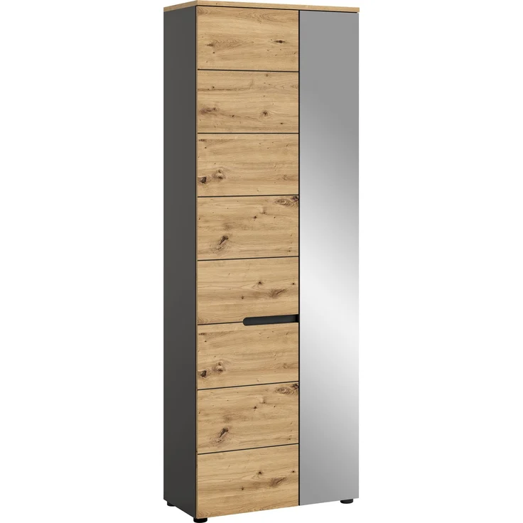 Garderobenschrank Canu - Artisan Eiche / Basalt Grau – Bild 1