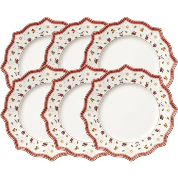 Villeroy & Boch Speiseteller Toy's Delight Speiseteller weiss 29 cm Set6