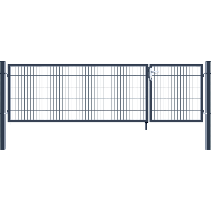 Home Deluxe Doppelflügel Gartentor ADITUS - Grün, feuerverzinkter Stahl, 350 x200 x6 cm – Bild 8