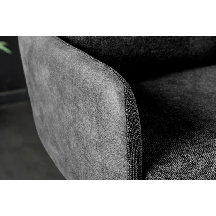 riess-ambiente Barhocker BIG GEORGE anthrazit / schwarz · Samt · Flachgewebe (Einzelartikel, 1 St), Tresenstuhl · Esszimmer · 360° drehbar · mit Armlehne · Federkern – Bild 6