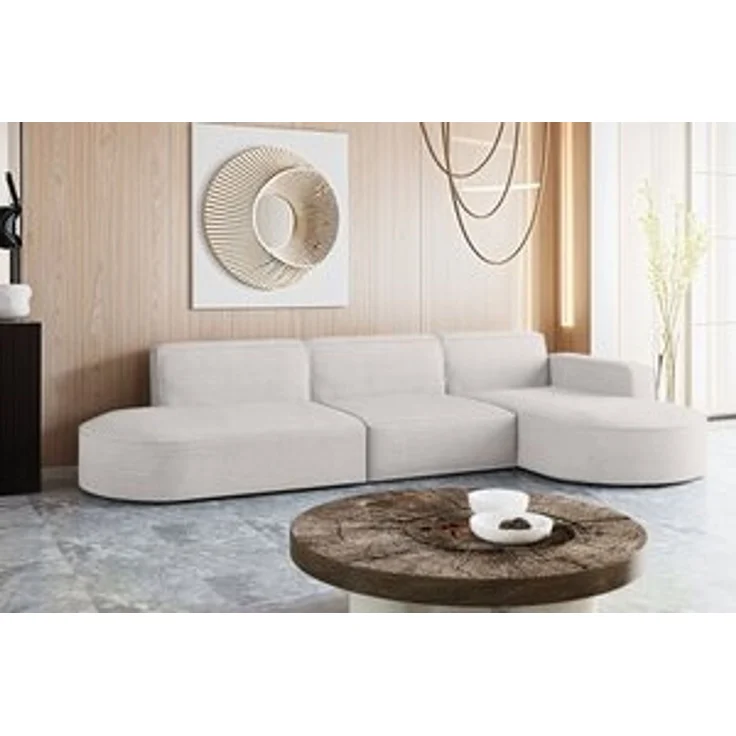 Kaiser Möbel Ecksofa Designer, Sofa L form MODENA stoff Poso, Dekorative Kissen, viele Farben, bequem – Bild 6