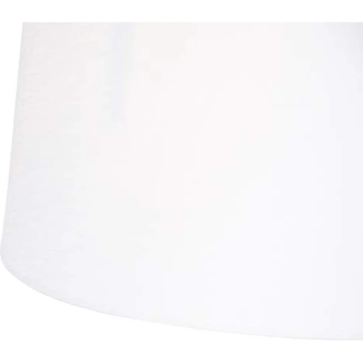 QAZQA Landhaus Vintage Rustikale Pendellampe mit weißen Leinenschirmen, 2-flammig, Stahl nickel-matt, Ø 35 cm, dimmbar – Bild 3