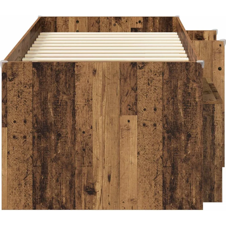 vidaXL Loft Bettgestell mit Schrank 3 stk. Altholz Holzwerkstoff 3423412 – Bild 4