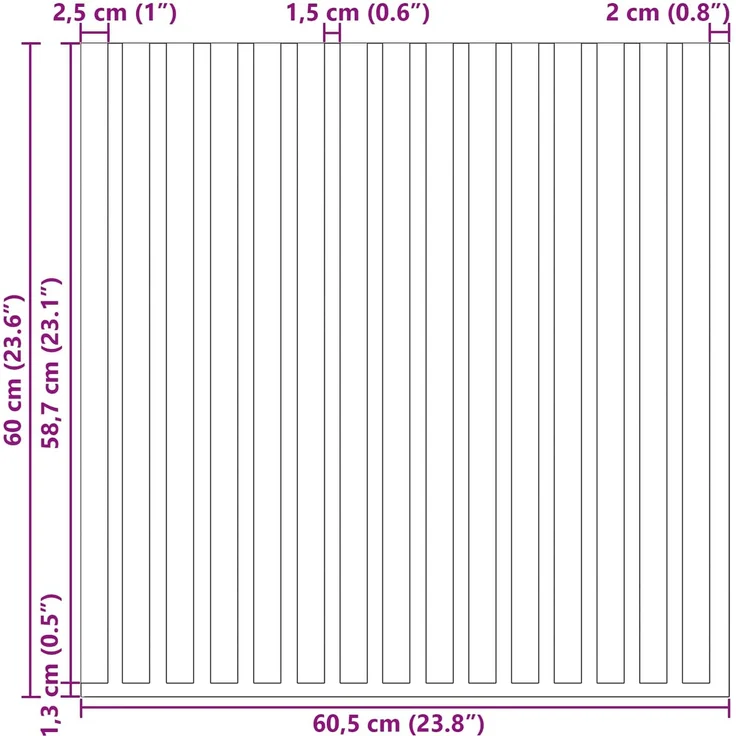 vidaXL Wandpaneele 8 stk. 60,5 x 60 cm Anthrazit 42046454 – Bild 10