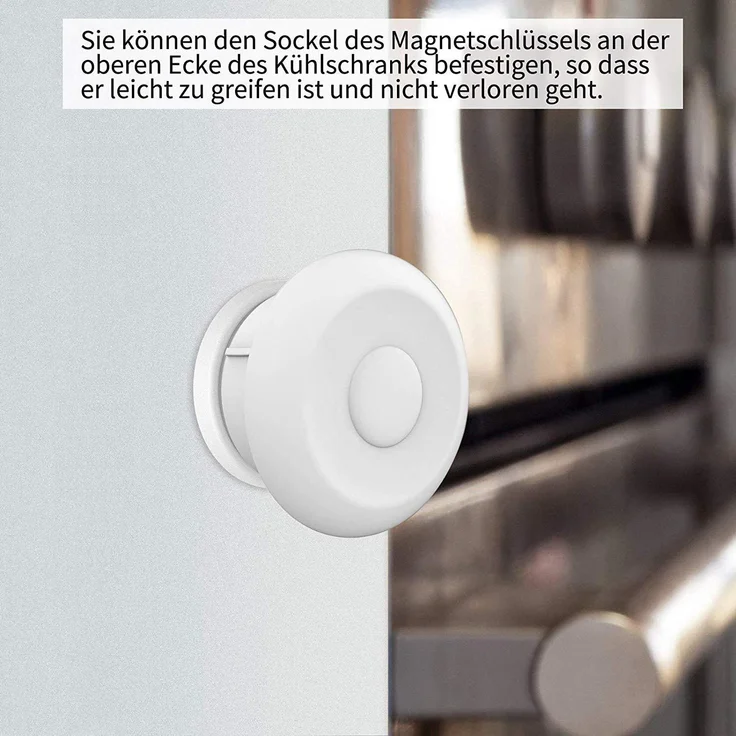 Norjews kindersicherheit Magnetisches Schrankschloss (10 Schlösser & 2 Schlüssel), Ohne Bohren oder Werkzeug Sicherheitssets, Unsichtbare Kindersicherung für Schränke, Schubladen usw – Bild 6