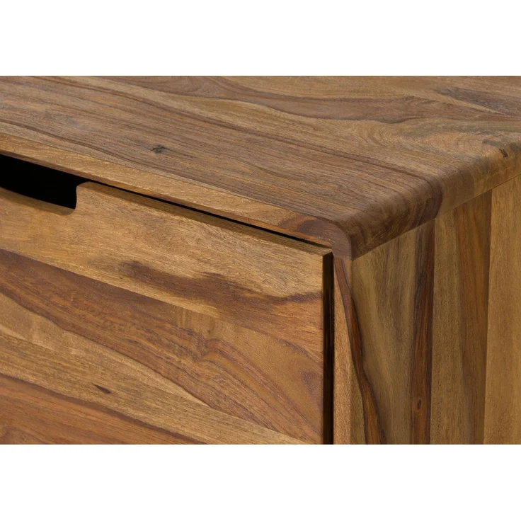 Sideboard Sheesham 134x40x65 natur sandgestrahlt lackiert MALMÖ 2 #206 – Bild 3