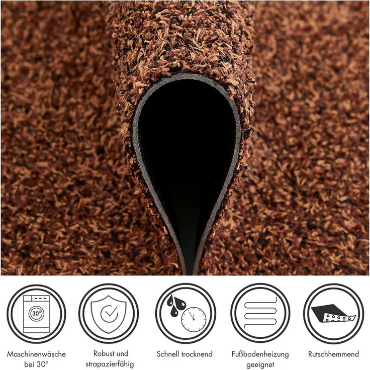 Andiamo Fußmatte Samson, Made in Netherlands, rechteckig, Höhe: 6 mm, Schmutzfangmatte, waschbar, rutschhemmend, auch als 2er Set erhältlich – Bild 3