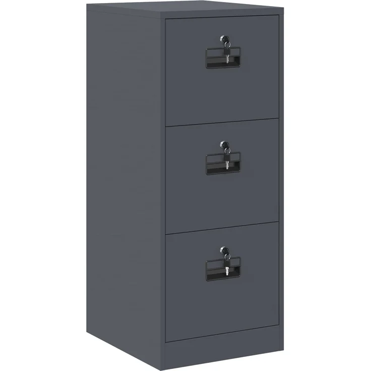 vidaXL Aktenschrank Anthrazit 44 x 50 x 106,5 cm Kaltgewalzter Stahl 891600 – Bild 2
