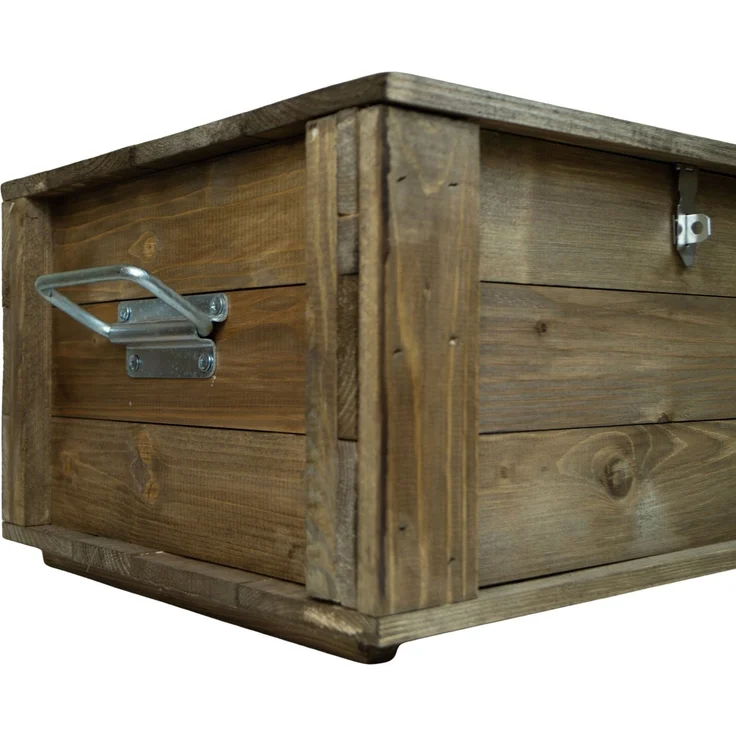 Kistenkolli Altes Land Allzweckkiste Holztruhe Hugo braun mit Deckel Holzkiste Schatzkiste Hochzeitskiste (Spar-Set) – Bild 3
