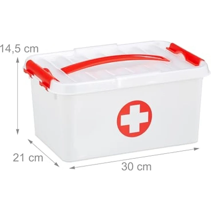 relaxdays Aufbewahrungsbox Medizinbox Kunststoff – Bild 4