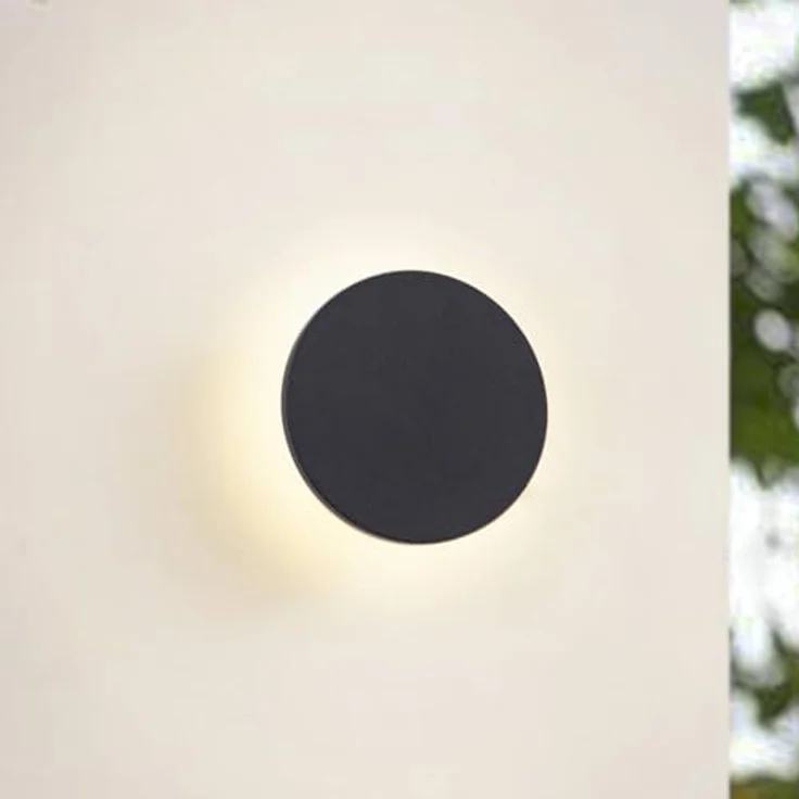 Arcchio LED Wandleuchte Gravo, moderne 1-flammige Außenlampe in Schwarz aus Aluminium, IP65 für Terrasse und Garten – Bild 2