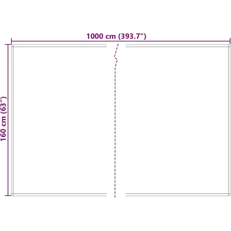 vidaXL Markisenersatzstoff Anthrazit 1000 x 160 cm Polyester 42000816 – Bild 6
