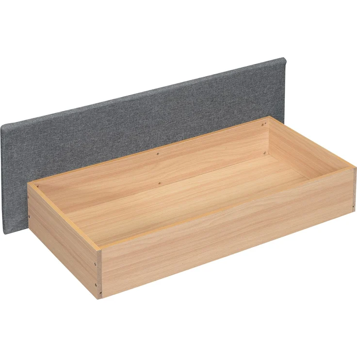 Kinderbett 140×200/90×200 cm aus Massivholz mit Schreibtisch, weiß – Bild 9
