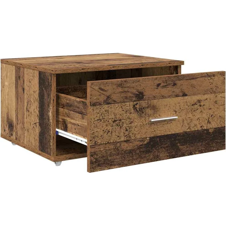vidaXL Schubladenschrank Mit Rad Altholz 55 x 45 x 31 cm 869312 – Bild 5