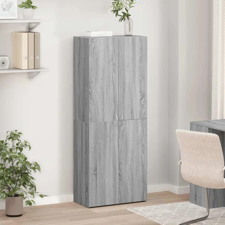vidaXL Aktenschrank Grau Sonoma 60x32x153 cm Holzwerkstoff 3276649 – Bild 3