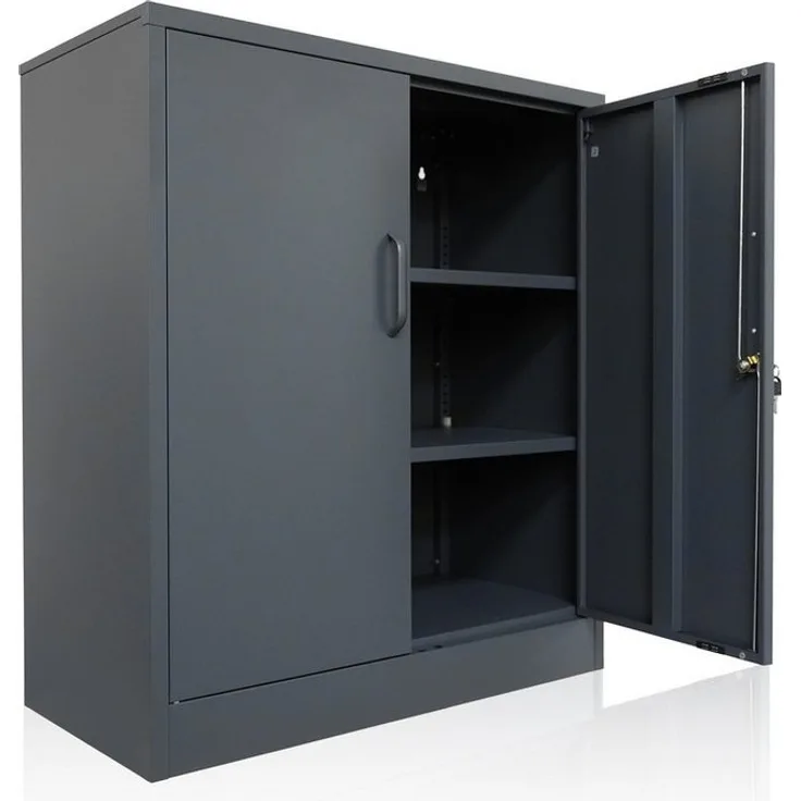 ONDIS24 Aktenschrank Mehrzweckschrank Stahlschrank - Büroschrank Metallschrank abschließbar mit justierbaren Einlegeböden, 50Kg Pro Einlage