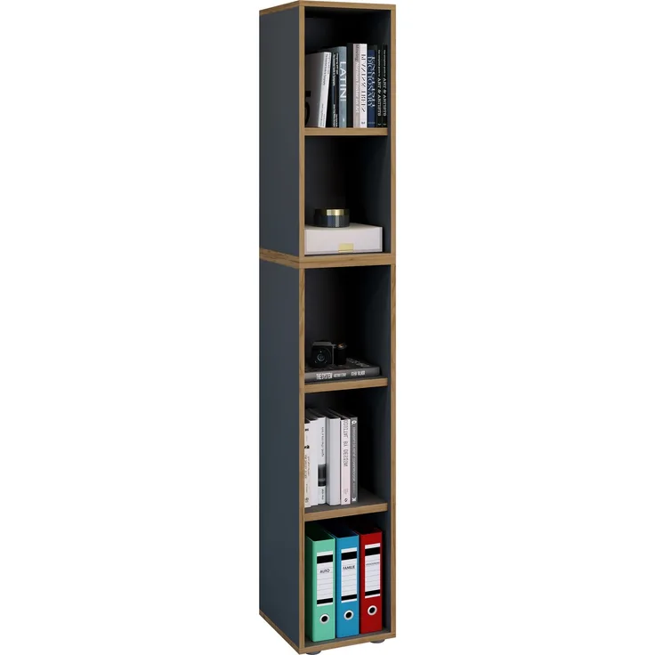 VCM Büroregal & Bücherregal Salia 920794 Anthrazit B. 30 x H. 183 x T. 33 cm