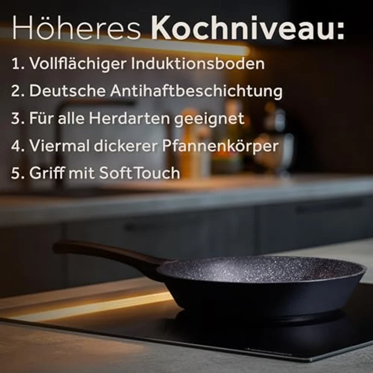 ZWIEGER Hochwertige kleine Pfanne 20cm Induktion – Bratpfanne 20 cm, Aluguss, vollflächiger Edelstahlboden, für alle Herdarten (inklusive Induktion) geeignet – Antihaft, PFOA- & PFOS-frei – Bild 8
