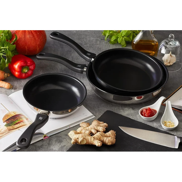 WMF 'Devil' Fry Pan Set, Cromargan silber, Ø20 cm, Ø24 cm & Ø28 cm – Bild 3