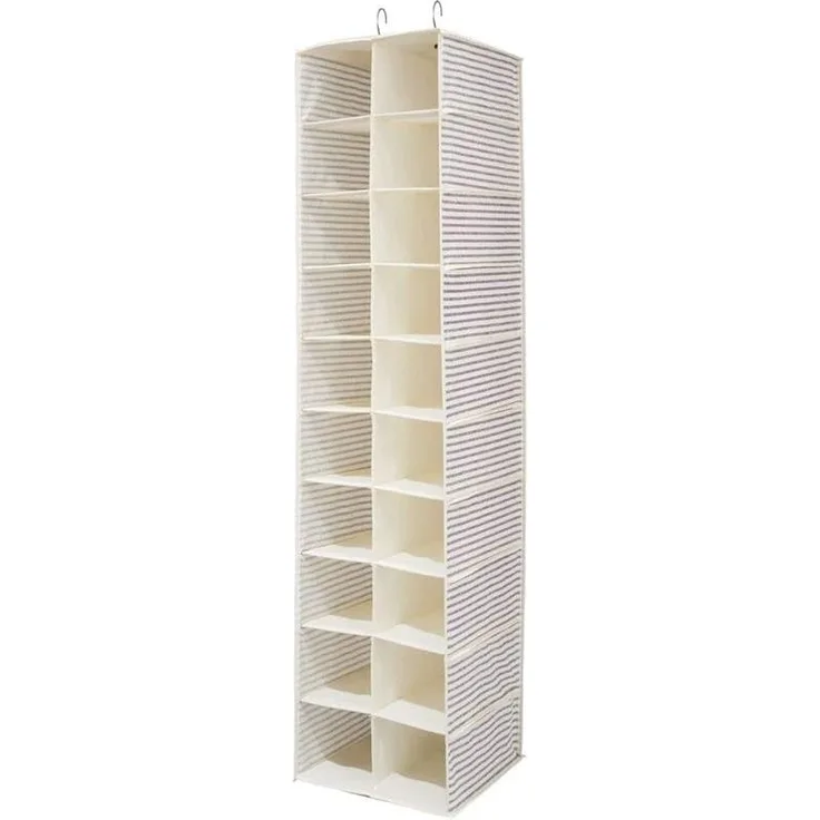 mDesign Hängeregal Organizer Aufbewahrung 20 Fächer Kunststoff Blau / Beige
