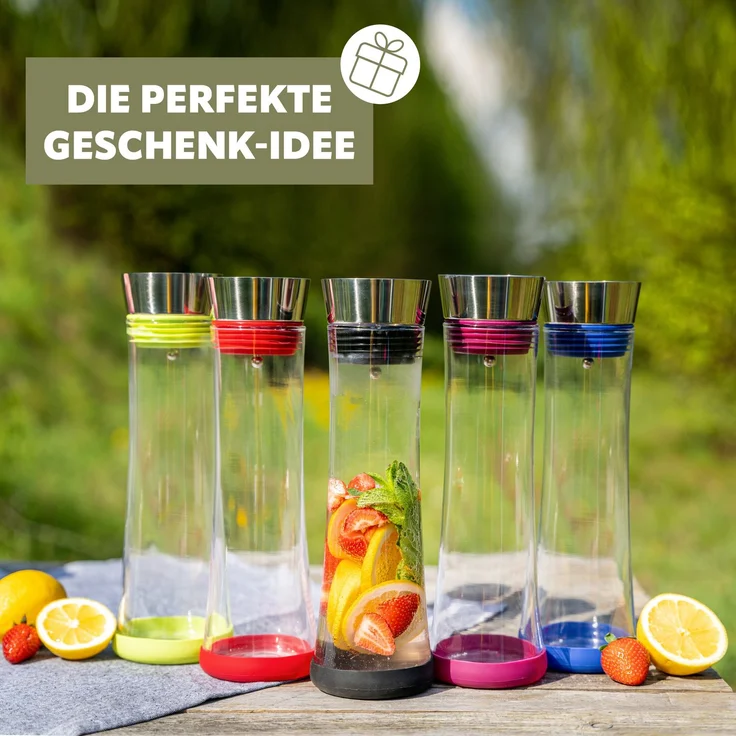 bremermann Karaffe CAROLA mit Silikonfuß - zerlegbarer Deckel - 1 Liter – Bild 8