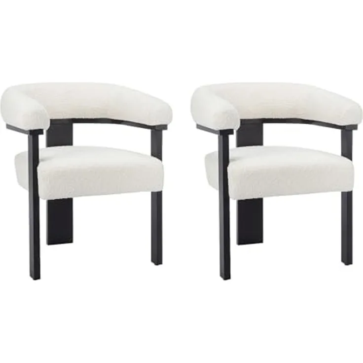 Vente-unique - LIVELIA Stuhl Stoff SchwarzWeiß - B 60 cm x H 78 cm x L 64 cm